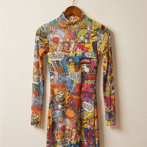 Jaded London White Tag Multicolor Print Garment